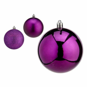 Jõulukuulide komplekt Krist+ 00776 Lilla Plastmass (12 Ühikut),,,