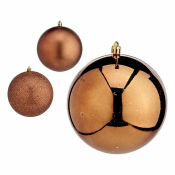 Kalėdinių kamuoliukų rinkinys Krist+ 00780 Ruda Plastmasinis (6 vnt.),,,