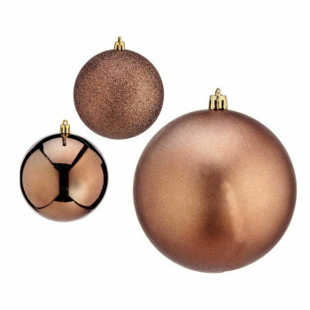 Jõulukuulide komplekt Krist+ 00781 Pruun Plastmass (12 Ühikut),,,