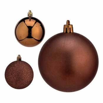 Jõulukuulide komplekt Krist+ 00783 Pruun Plastmass (12 Ühikut),,,