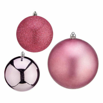 Jõulukuulide komplekt Krist+ 00787 Roosa Plastmass (12 Ühikut),,,