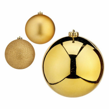 Jõulukuulide komplekt Krist+ 00791 Kuldne Plastmass d 15 cm (4 Ühikut),,,