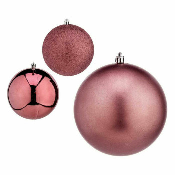 Jõulukuulide komplekt Krist+ 00798 Roosa Plastmass d 12 cm (6 Ühikut),,,