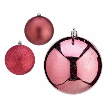 Jõulukuulide komplekt Krist+ 00799 Roosa Plastmass (12 Ühikut),,,
