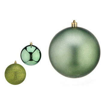 Kalėdinių kamuoliukų rinkinys Krist+ 00805 Žalia Plastmasinis (12 vnt.),,,