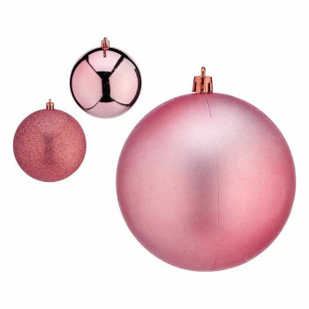 Jõulukuulide komplekt Krist+ 00810 Roosa Plastmass (6 Ühikut),,,
