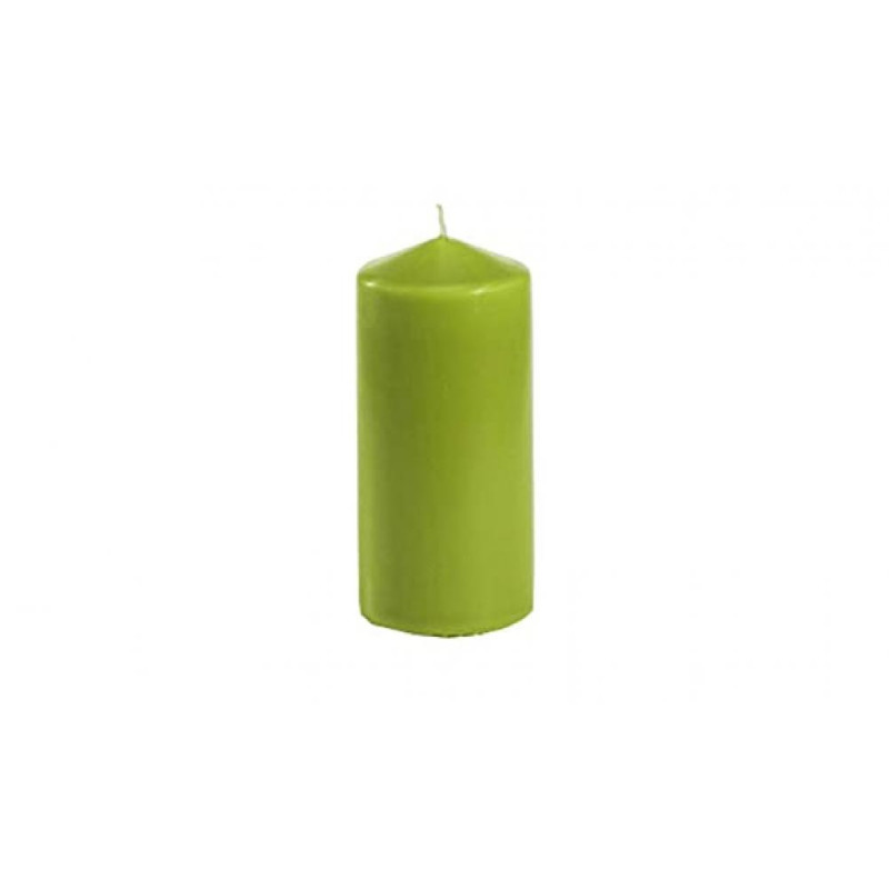 CANDLE PILLAR  5X10CM DEG 16ST. KIWI, Pap Star