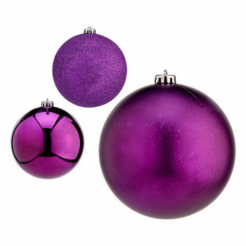 Jõulukuulide komplekt Krist+ 00833 Lilla Plastmass d 15 cm (4 Ühikut),,,
