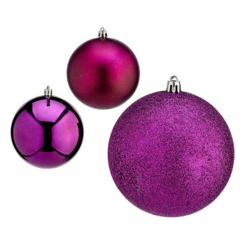 Jõulukuulide komplekt Krist+ 00835 Lilla Plastmass (12 Ühikut),,,