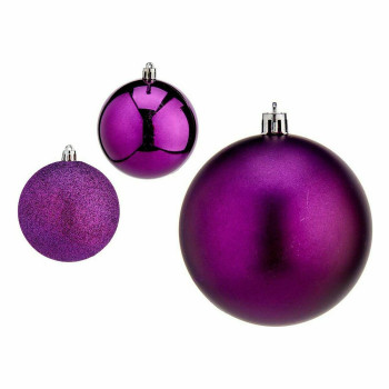 Jõulukuulide komplekt Krist+ 00836 Lilla Plastmass (12 Ühikut),,,