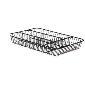 Органайзер для столовых приборов Kinvara W7267-1 Чёрный Металл 26 x 4,7 x 35,5 cm (6 штук)