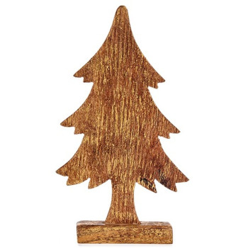 Dekoratyvinė figūrėlė Naujametinė eglutė Auksinis Medžio 5 x 31 x 15,5 cm (6 vnt.),,,