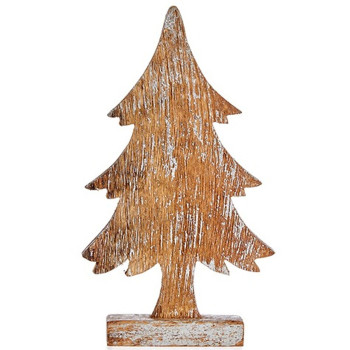 Decorative Figure Christmas Tree Silver Wood 5 x 31 x 15 cm (6 Units),,,