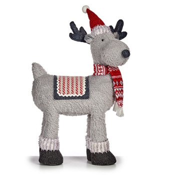Christmas Reindeer Krist+ FG09-PX21385A White Red Grey Christmas Reindeer 22 x 47 x 45 cm (4 Units),,,