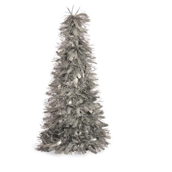 Christmas Tree Krist+ 19CH488/MATTE Silver polypropylene PET Christmas Tree 27 x 45,5 x 27 cm Tinsel (12 Units),,,