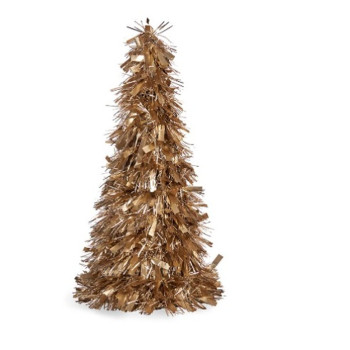 Christmas Tree Krist+ 19CH488/MATTE White Golden polypropylene PET Christmas Tree 27 x 45,5 x 27 cm Tinsel (12 Units),,,