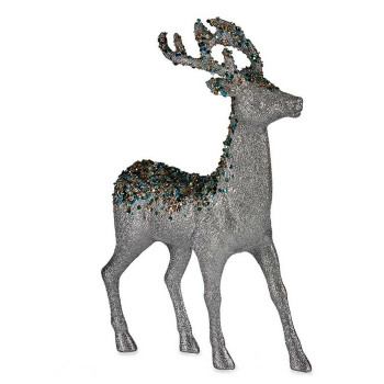 Christmas Reindeer Krist+ 7059/18-WDP2-6 Silver Christmas Reindeer 15 x 45 x 30 cm (2 Units),,,
