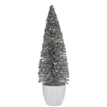 Christmas Tree Krist+ 2402/13-2-1 White Silver Plastic Christmas Tree 10 x 33 x 10 cm (6 Units),,,
