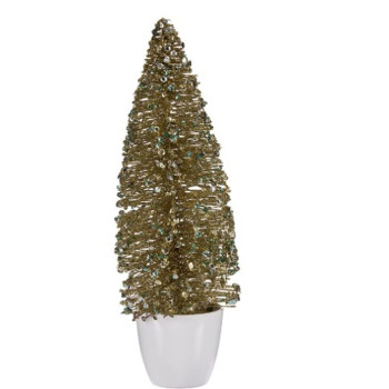 Christmas Tree Krist+ 2402/13-2-3 Bronze Golden Plastic Christmas Tree 10 x 33 x 10 cm (6 Units),,,