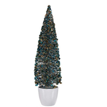 Christmas Tree Krist+ 2402/15-2-6 Blue Golden Plastic Christmas Tree 10 x 38 x 10 cm (6 Units),,,