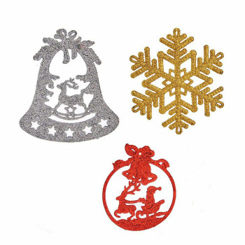 Jõuludekoratsioonide komplekt Krist+ 00507 Punane Kuldne Hõbedane Plastmass (24 Ühikut),,,