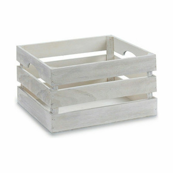 Decorative box White Wood 31 x 16 x 21 cm (18 Units),,,