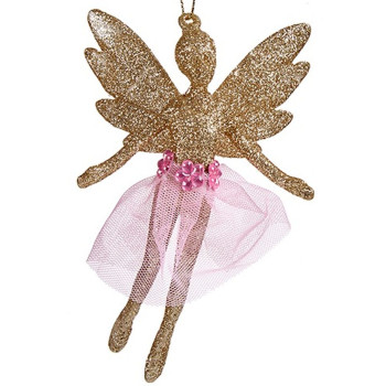 Jõuluehe Haldjas champagne Plastmass Läige 8 x 12 x 5 cm (24 Ühikut),,,