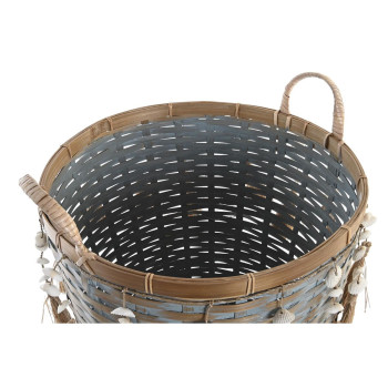 Krepšelio rinkinys DKD Home Decor Spalvotas Bambukas (3 Dalys),,,