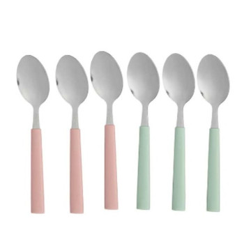 Deserta karotiņu komplekts Kinvara CN-KT166096-1T Zaļš Rozā Sudrabains Nerūsējošais tērauds Plastmasa 15,7 cm Deserts (12 gb.)