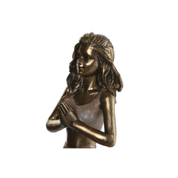 Dekoratīvās figūriņas Home ESPRIT Rozā Bronza Yoga Scandi 19 x 6 x 26 cm (3 gb.),,,