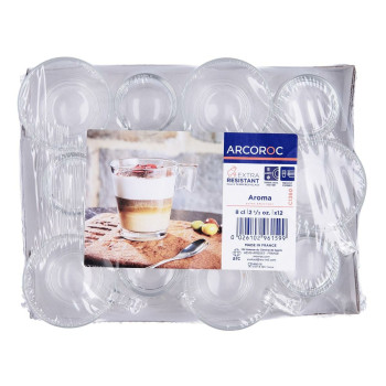 Set Šalica za Kavu Arcoroc Voluto Klaas 90 ml 6 Tükid, osad