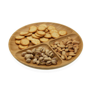 поднос для закусок Versa Бамбук 25 x 2 x 25 cm