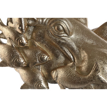 Dekoratīvās figūriņas Home ESPRIT Melns Bronza Hipopotams 33 x 21,5 x 45 cm,,,