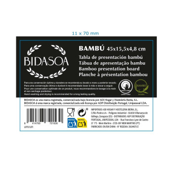 Suupistete alus Bidasoa Bambu Pruun Puit 45 x 15,5 x 4,8 cm