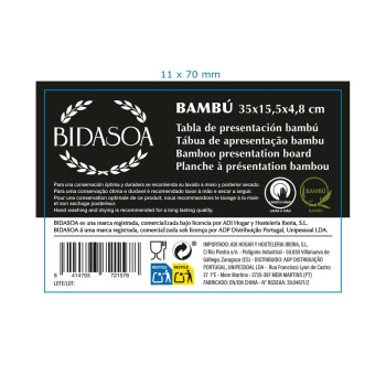 Suupistete alus Bidasoa Bambu Pruun Puit 36 x 15,5 x 4,8 cm