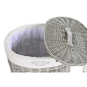 Grozu komplekts DKD Home Decor Balts Pelēks pīts 51 x 37 x 56 cm 52 x 38 x 57 cm 5 Daudzums,,,