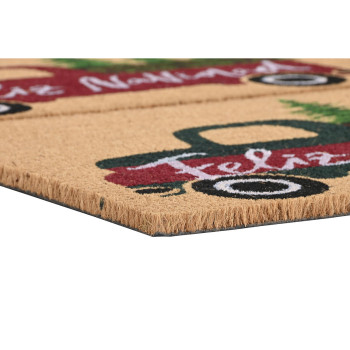 Durų kilimėlis DKD Home Decor Balta Ruda Raudona Žalia PVC Kokoso pluoštas 60 x 40 x 1,5 cm (2 vnt.),,,