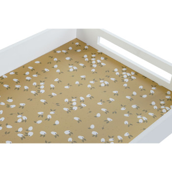 Padėklas DKD Home Decor Žalia Garstyčios Šviesiai rožinis Medžio MDF 40 x 30 x 5 cm (4 vnt.)