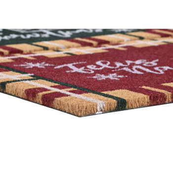 Durų kilimėlis DKD Home Decor Balta Ruda Raudona Žalia PVC Kokoso pluoštas 60 x 40 x 1,5 cm (2 vnt.),,,