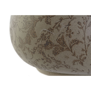 Vaas Home ESPRIT Pruun Roheline Keraamika Taime leht 21 x 20 x 16 cm,,,