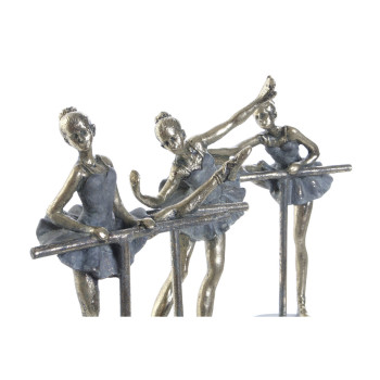 Dekoratīvās figūriņas Home ESPRIT Pelēks Bronza Baletdejotājs 14 x 8 x 20 cm (3 gb.),,,
