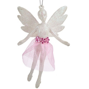 Jõuluehe Haldjas Valge Plastmass Läige 8 x 12 x 5 cm (24 Ühikut),,,