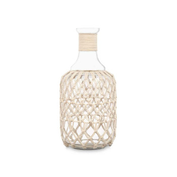 Dekoratīvs pudele Gift Decor 21639W Balts Caurspīdīgs 18 x 38 cm 18 x 38 x 18 cm Dekoratīvie (4 gb.),,,