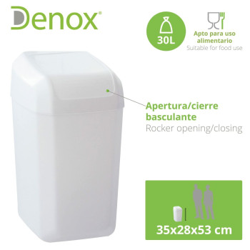 prügikast Denox Valge 30 L,,,