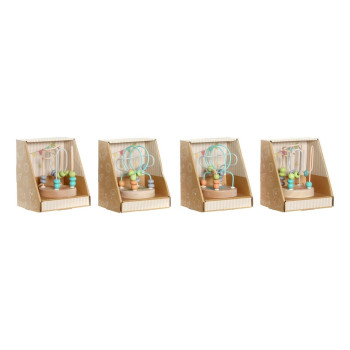 Wooden Game DKD Home Decor Wood Multicolour 4 Pieces 9 x 9 x 12 cm,,,