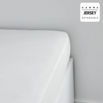 Fitted bottom sheet TODAY Jersey 160 x 190 cm White,,,