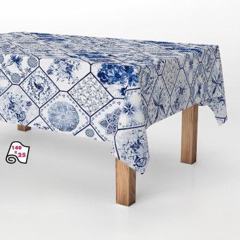 Staltiesės rulonas Exma Apsauga nuo dėmių Mėlyna Keramikinis 140 cm x 25 m,,,