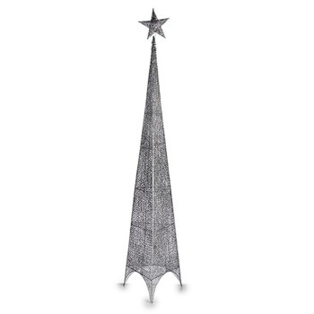 Jõulupuu Krist+ 00160 Hõbedane Metall Plastmass Täht Torn 42 x 218 x 42 cm (3 Ühikut),,,