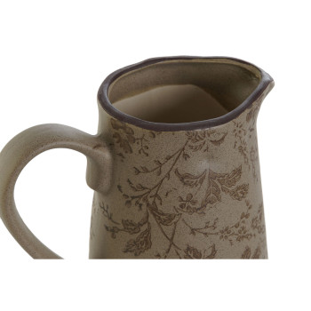 Krūka Home ESPRIT Brūns Zaļš Keramika Augu lapa Shabby Chic