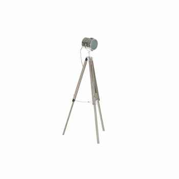 Floor Lamp DKD Home Decor Metal Wood Silver Light brown Tripod (66 x 66 x 142 cm),,,